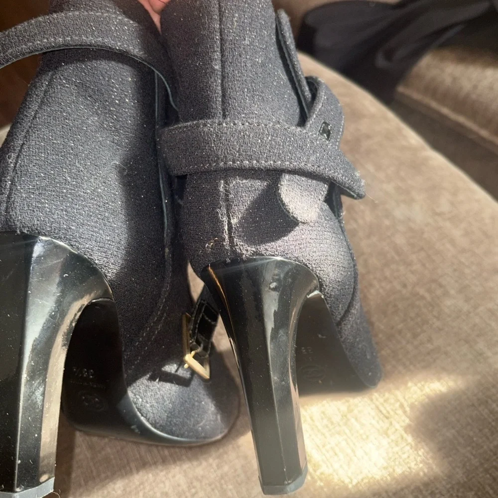 Classic Chanel CC Logo Cap Toe Boots”
